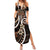 Samoa Siapo Classic Motif Summer Maxi Dress Manuia le tuto’atasi o Samoa Independence Black Style