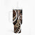 Samoa Siapo Classic Motif Tumbler With Handle Manuia le tutoatasi o Samoa Independence Black Style