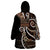 Samoa Siapo Classic Motif Wearable Blanket Hoodie Manuia le tuto’atasi o Samoa Independence Black Style