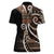 Samoa Siapo Classic Motif Women Polo Shirt Manuia le tuto’atasi o Samoa Independence Black Style