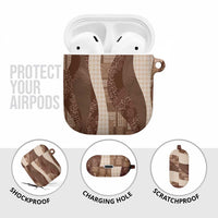 Polynesian Tribal Pattern Patchwork Picturesque AirPods Case Mocha LT7 - Polynesian Pride