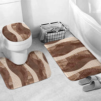 Polynesian Tribal Pattern Patchwork Picturesque Bathroom Set Mocha LT7 Mat Set Only (3 pcs) One Size Mocha - Polynesian Pride