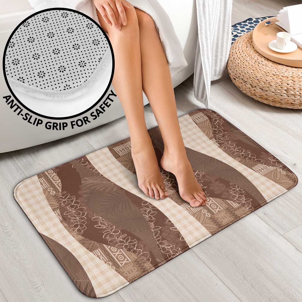 Polynesian Tribal Pattern Patchwork Picturesque Bathroom Set Mocha LT7 - Polynesian Pride