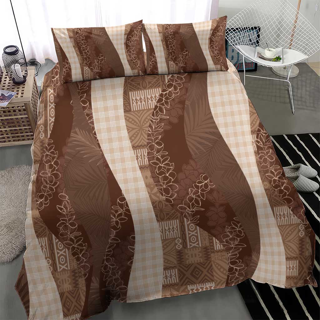 Polynesian Tribal Pattern Patchwork Picturesque Bedding Set Mocha LT7 - Polynesian Pride