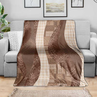 Polynesian Tribal Pattern Patchwork Picturesque Blanket Mocha LT7 - Polynesian Pride