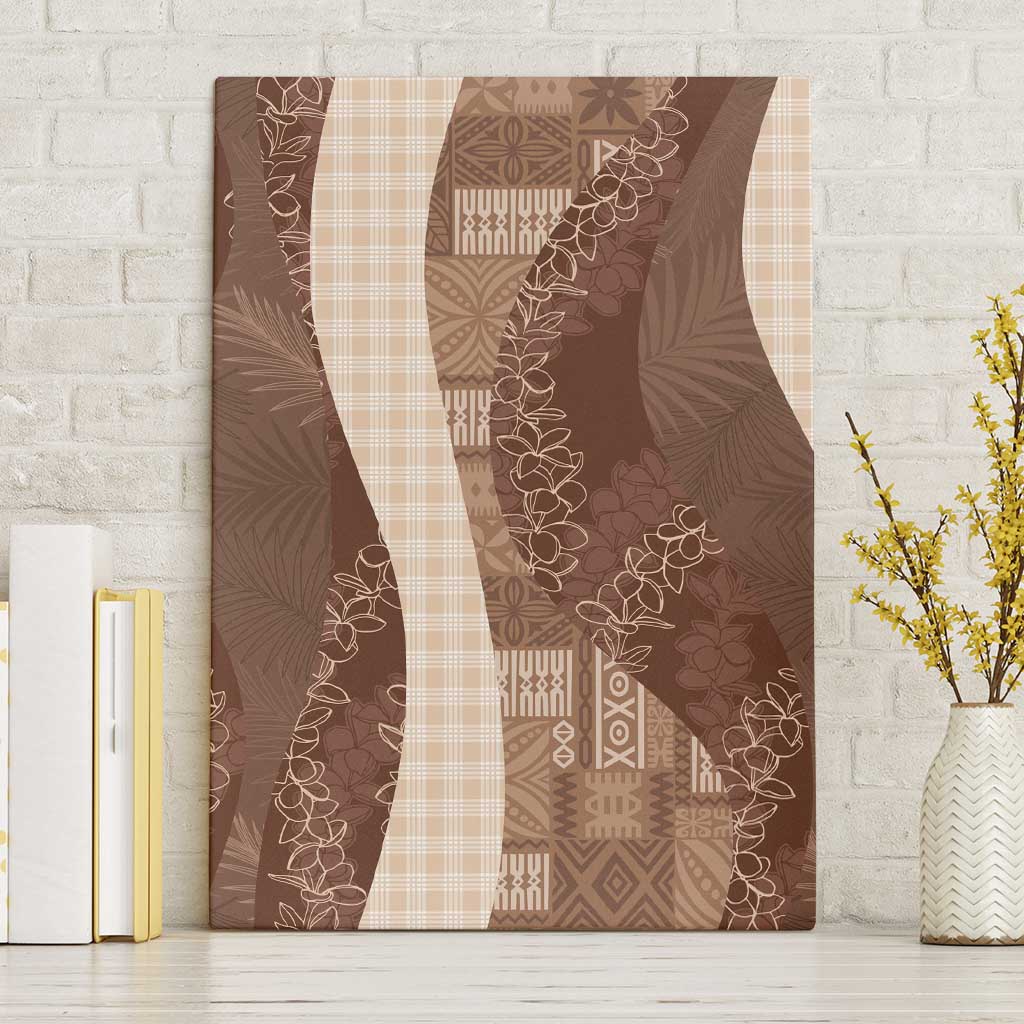 Polynesian Tribal Pattern Patchwork Picturesque Canvas Wall Art Mocha LT7 Without Frame Mocha - Polynesian Pride