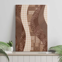 Polynesian Tribal Pattern Patchwork Picturesque Canvas Wall Art Mocha LT7 - Polynesian Pride