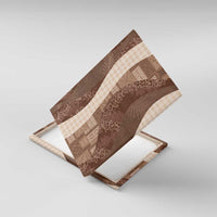 Polynesian Tribal Pattern Patchwork Picturesque Canvas Wall Art Mocha LT7 With Frame Mocha - Polynesian Pride