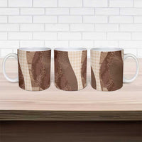 Polynesian Tribal Pattern Patchwork Picturesque Ceramic Mug Mocha LT7 - Polynesian Pride