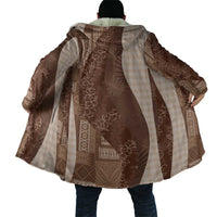 Polynesian Tribal Pattern Patchwork Picturesque Cloak Mocha LT7 - Polynesian Pride