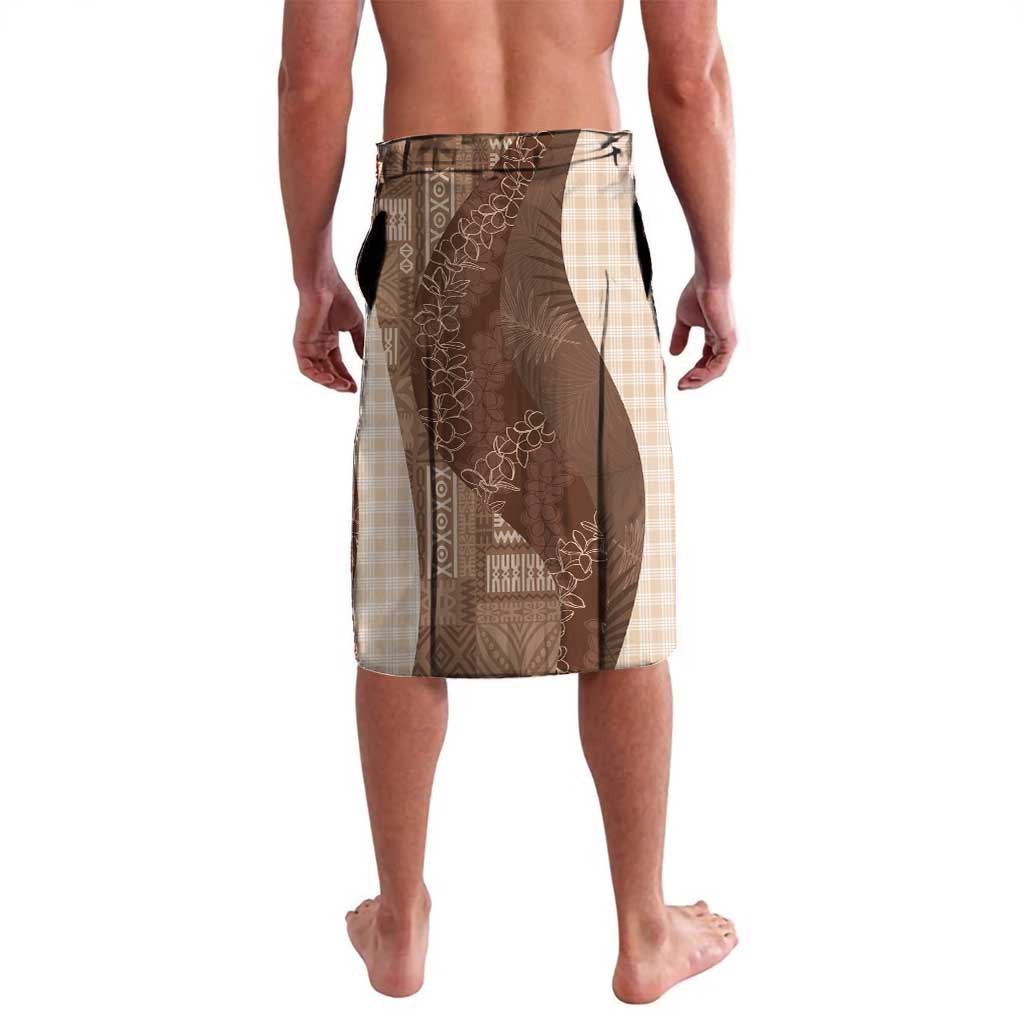 Polynesian Tribal Pattern Patchwork Picturesque Lavalava Mocha LT7 - Polynesian Pride