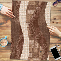 Polynesian Tribal Pattern Patchwork Picturesque Puzzle Mocha LT7 Mocha - Polynesian Pride