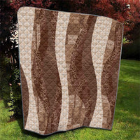 Polynesian Tribal Pattern Patchwork Picturesque Quilt Mocha LT7 - Polynesian Pride