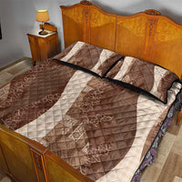 Polynesian Tribal Pattern Patchwork Picturesque Quilt Bed Set Mocha LT7 - Polynesian Pride