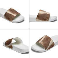 Polynesian Tribal Pattern Patchwork Picturesque Slide Sandals Mocha LT7 - Polynesian Pride