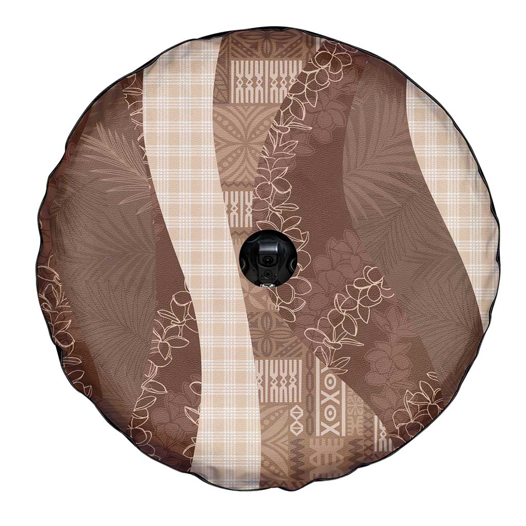 Polynesian Tribal Pattern Patchwork Picturesque Spare Tire Cover Mocha LT7 - Polynesian Pride