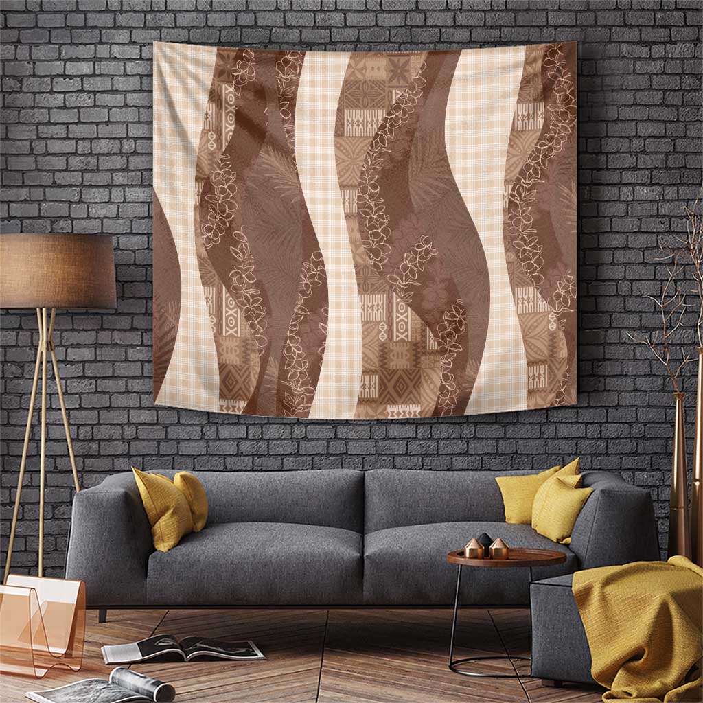 Polynesian Tribal Pattern Patchwork Picturesque Tapestry Mocha LT7 Mocha - Polynesian Pride