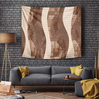 Polynesian Tribal Pattern Patchwork Picturesque Tapestry Mocha LT7 Mocha - Polynesian Pride