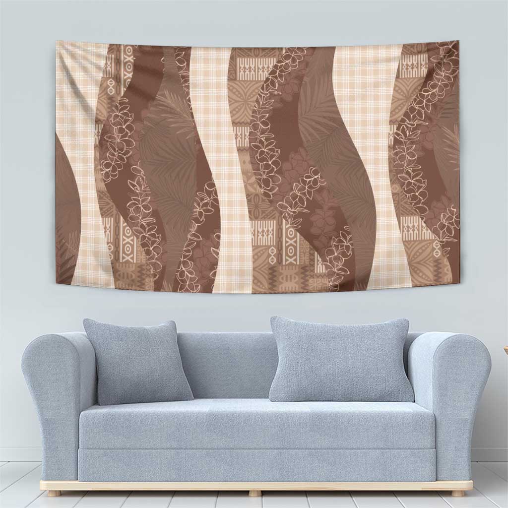 Polynesian Tribal Pattern Patchwork Picturesque Tapestry Mocha LT7 - Polynesian Pride