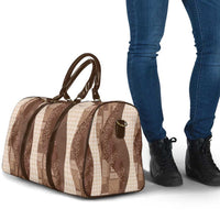 Polynesian Tribal Pattern Patchwork Picturesque Travel Bag Mocha