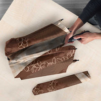 Polynesian Tribal Pattern Patchwork Picturesque Umbrella Mocha LT7 - Polynesian Pride