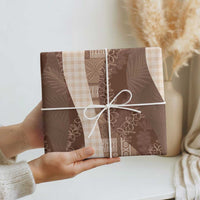 Polynesian Tribal Pattern Patchwork Picturesque Wrapping Paper Mocha LT7 - Polynesian Pride