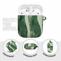 Polynesian Tribal Pattern Patchwork Picturesque AirPods Case Sage Green LT7 - Polynesian Pride