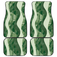 Polynesian Tribal Pattern Patchwork Picturesque Car Mats Sage Green LT7 - Polynesian Pride