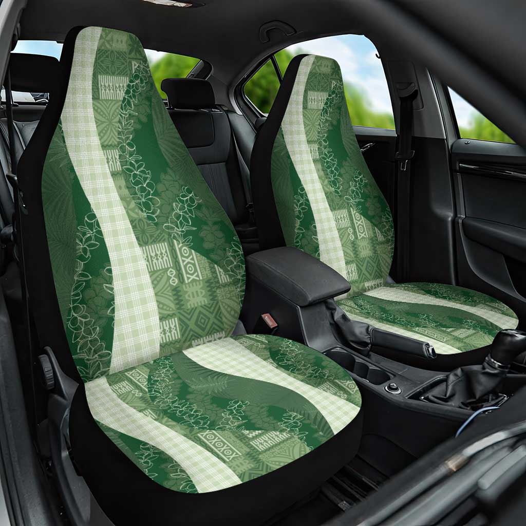 Polynesian Tribal Pattern Patchwork Picturesque Car Seat Cover Sage Green LT7 One Size Sage Green - Polynesian Pride