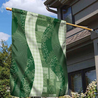 Polynesian Tribal Pattern Patchwork Picturesque Garden Flag Sage Green LT7 - Polynesian Pride