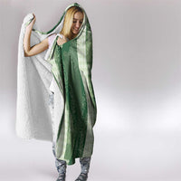 Polynesian Tribal Pattern Patchwork Picturesque Hooded Blanket Sage Green LT7 - Polynesian Pride