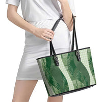 Polynesian Tribal Pattern Patchwork Picturesque Leather Tote Bag Sage Green LT7 - Polynesian Pride