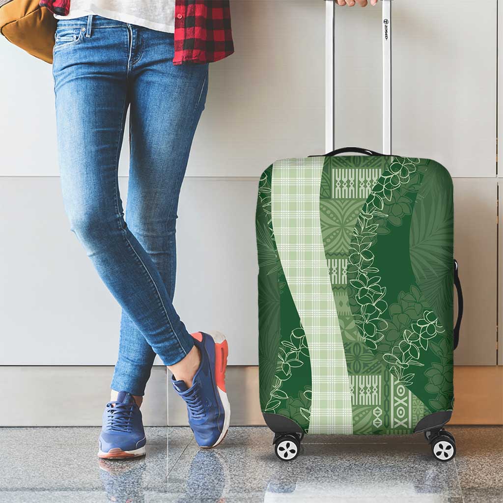 Polynesian Tribal Pattern Patchwork Picturesque Luggage Cover Sage Green LT7 - Polynesian Pride