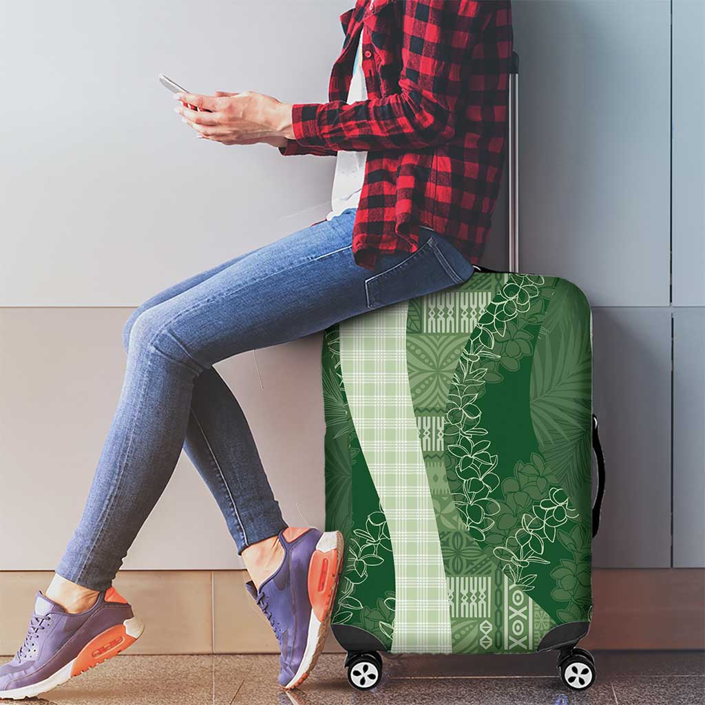 Polynesian Tribal Pattern Patchwork Picturesque Luggage Cover Sage Green LT7 - Polynesian Pride