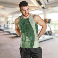 Polynesian Tribal Pattern Patchwork Picturesque Men Tank Top Sage Green LT7 Sage Green - Polynesian Pride
