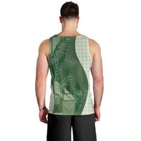 Polynesian Tribal Pattern Patchwork Picturesque Men Tank Top Sage Green LT7 - Polynesian Pride