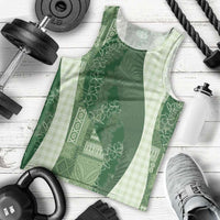 Polynesian Tribal Pattern Patchwork Picturesque Men Tank Top Sage Green LT7 - Polynesian Pride