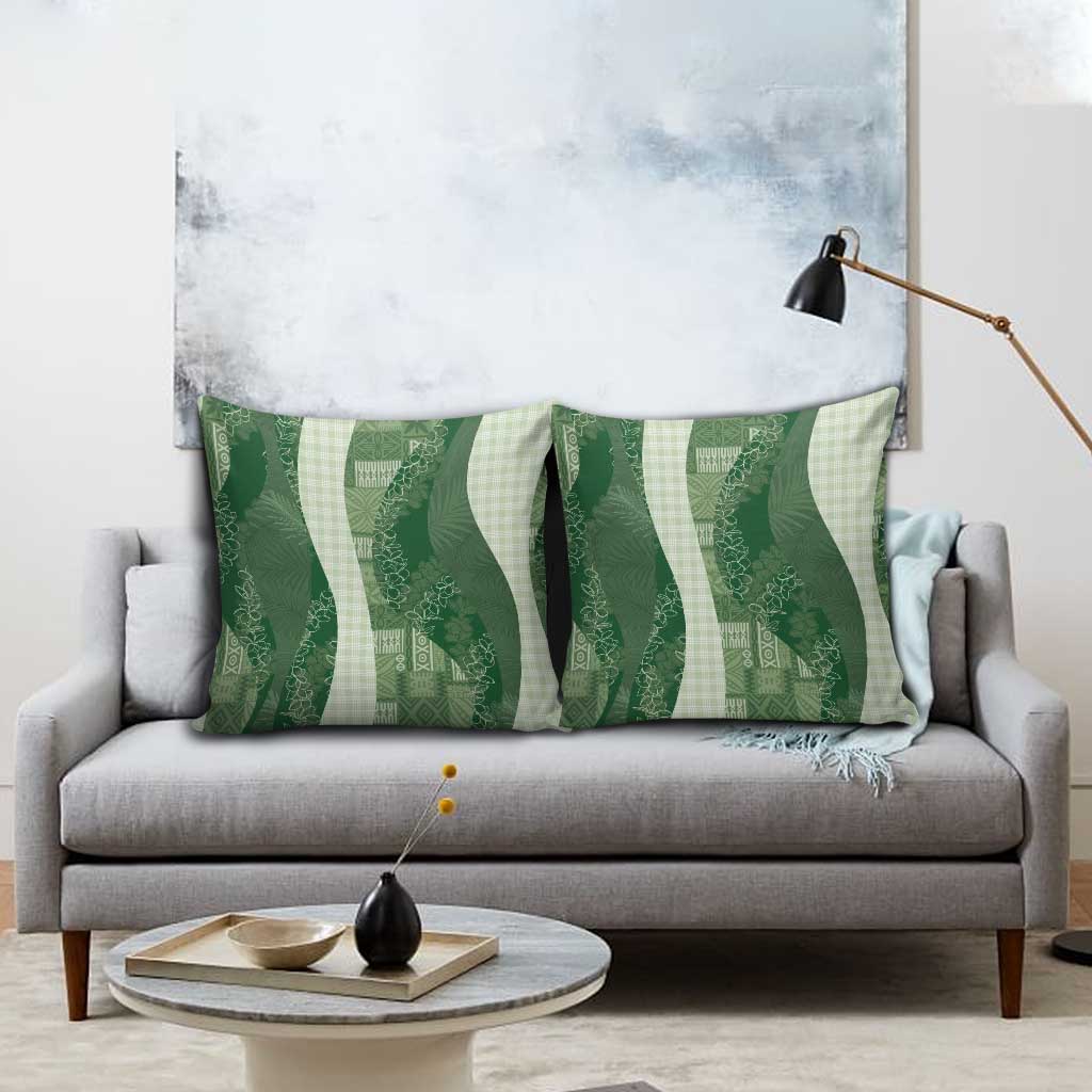 Polynesian Tribal Pattern Patchwork Picturesque Pillow Cover Sage Green LT7 - Polynesian Pride