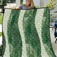 Polynesian Tribal Pattern Patchwork Picturesque Quilt Sage Green LT7 Sage Green - Polynesian Pride