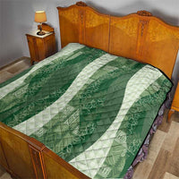 Polynesian Tribal Pattern Patchwork Picturesque Quilt Sage Green LT7 - Polynesian Pride