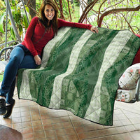 Polynesian Tribal Pattern Patchwork Picturesque Quilt Sage Green LT7 - Polynesian Pride