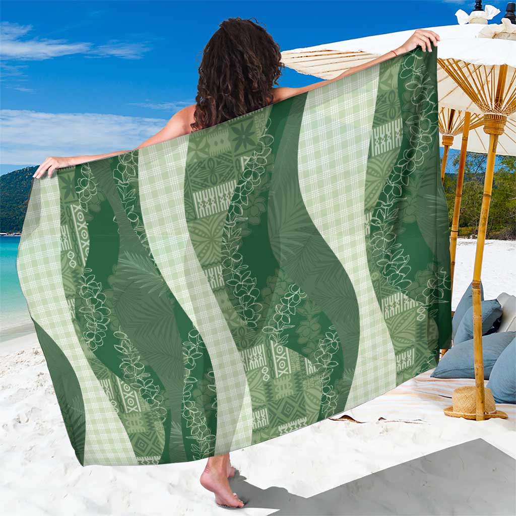 Polynesian Tribal Pattern Patchwork Picturesque Sarong Sage Green LT7 One Size 44 x 66 inches Sage Green - Polynesian Pride