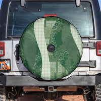 Polynesian Tribal Pattern Patchwork Picturesque Spare Tire Cover Sage Green