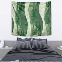 Polynesian Tribal Pattern Patchwork Picturesque Tapestry Sage Green LT7 - Polynesian Pride
