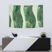 Polynesian Tribal Pattern Patchwork Picturesque Tapestry Sage Green LT7 - Polynesian Pride