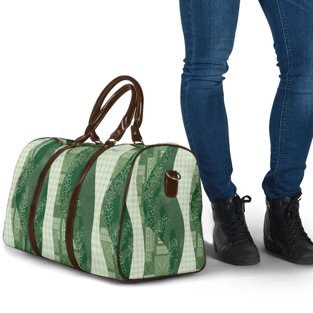Polynesian Tribal Pattern Patchwork Picturesque Travel Bag Sage Green LT7 - Polynesian Pride