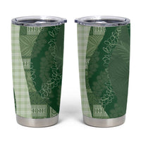 Polynesian Tribal Pattern Patchwork Picturesque Tumbler Cup Sage Green LT7 Sage Green - Polynesian Pride