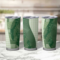 Polynesian Tribal Pattern Patchwork Picturesque Tumbler Cup Sage Green LT7 - Polynesian Pride