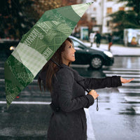 Polynesian Tribal Pattern Patchwork Picturesque Umbrella Sage Green LT7 - Polynesian Pride