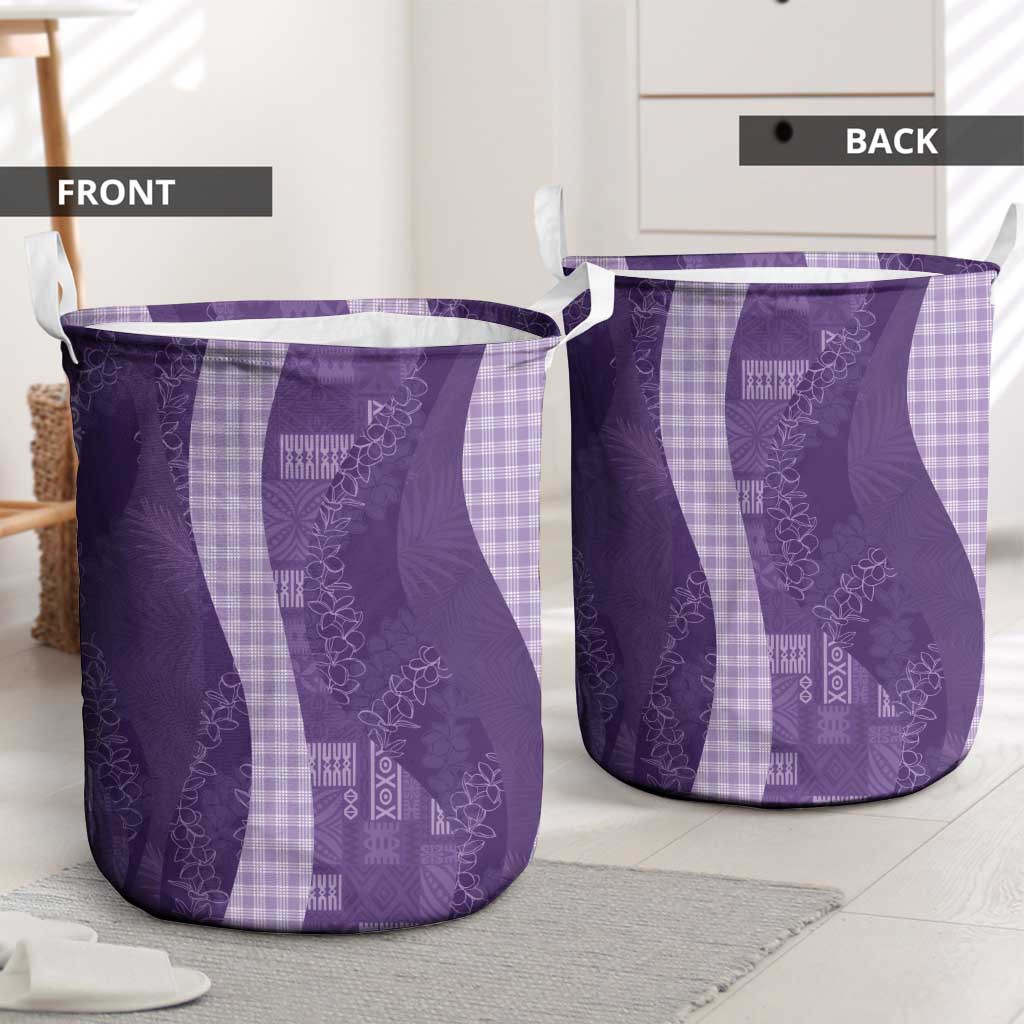 Polynesian Tribal Pattern Patchwork Picturesque Laundry Basket Deep Violet LT7 - Polynesian Pride